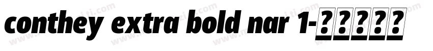 conthey extra bold nar 1字体转换